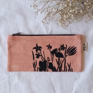 Estuche Largo - tinte natural y xilografía