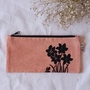Estuche Largo - tinte natural y xilografía