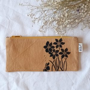 Estuche Largo - tinte natural y xilografía